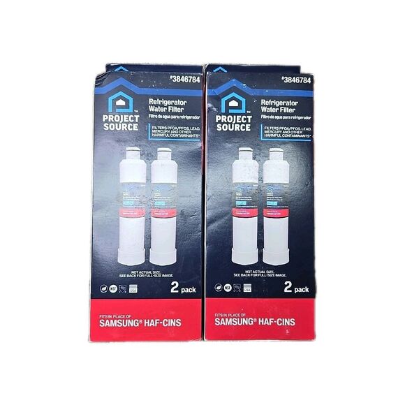 4 PACK - Project Source 3846784 Refrigerator Water Filter for Samsung HAF-CIN - Picture 2 of 8